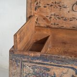 Ancien coffre de mariage peint à la main (Année 1846) #37