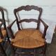 LOUIS XV style oak armchairs
