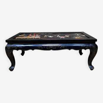 Table basse chinoise en relief