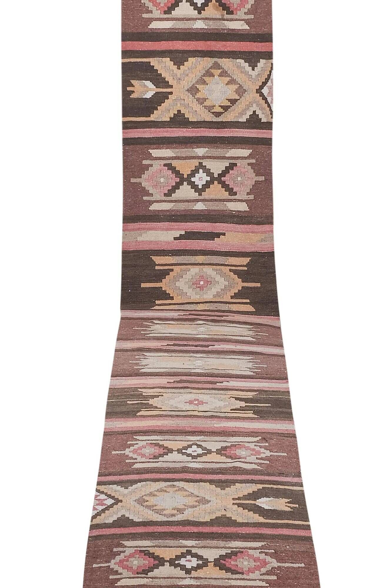 Vintage Turkish hallway rug 78x728 cm