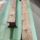 Early 20th century farmhouse table in fir and chestnut with benches