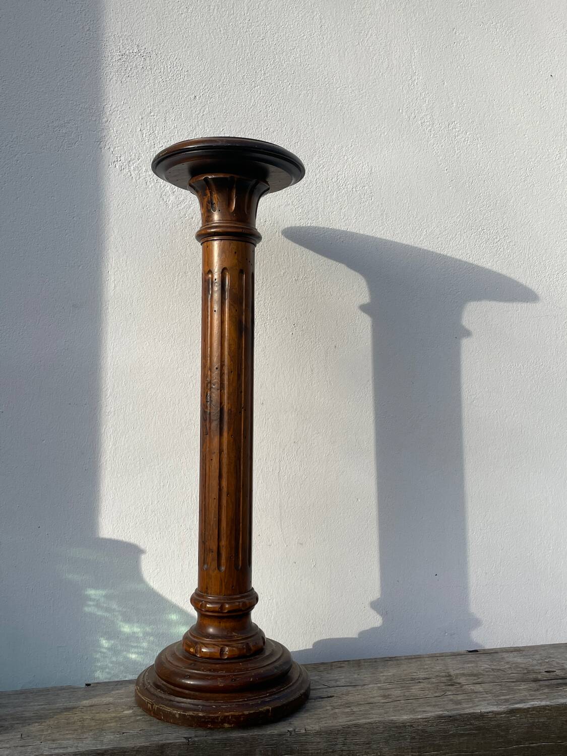 Solid wood church column/stele with fluting