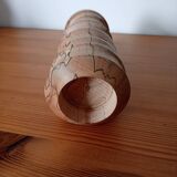 Hand-turned wooden candle holder