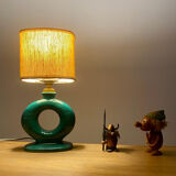 Table lamp in art ceramic Bordeaux