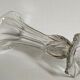 Art-Deco high foot vase in molded crystal early twentieth century