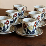 Grand feu stoneware tea service, Japan
