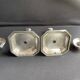 Pair of candlesticks in silver metal regency style