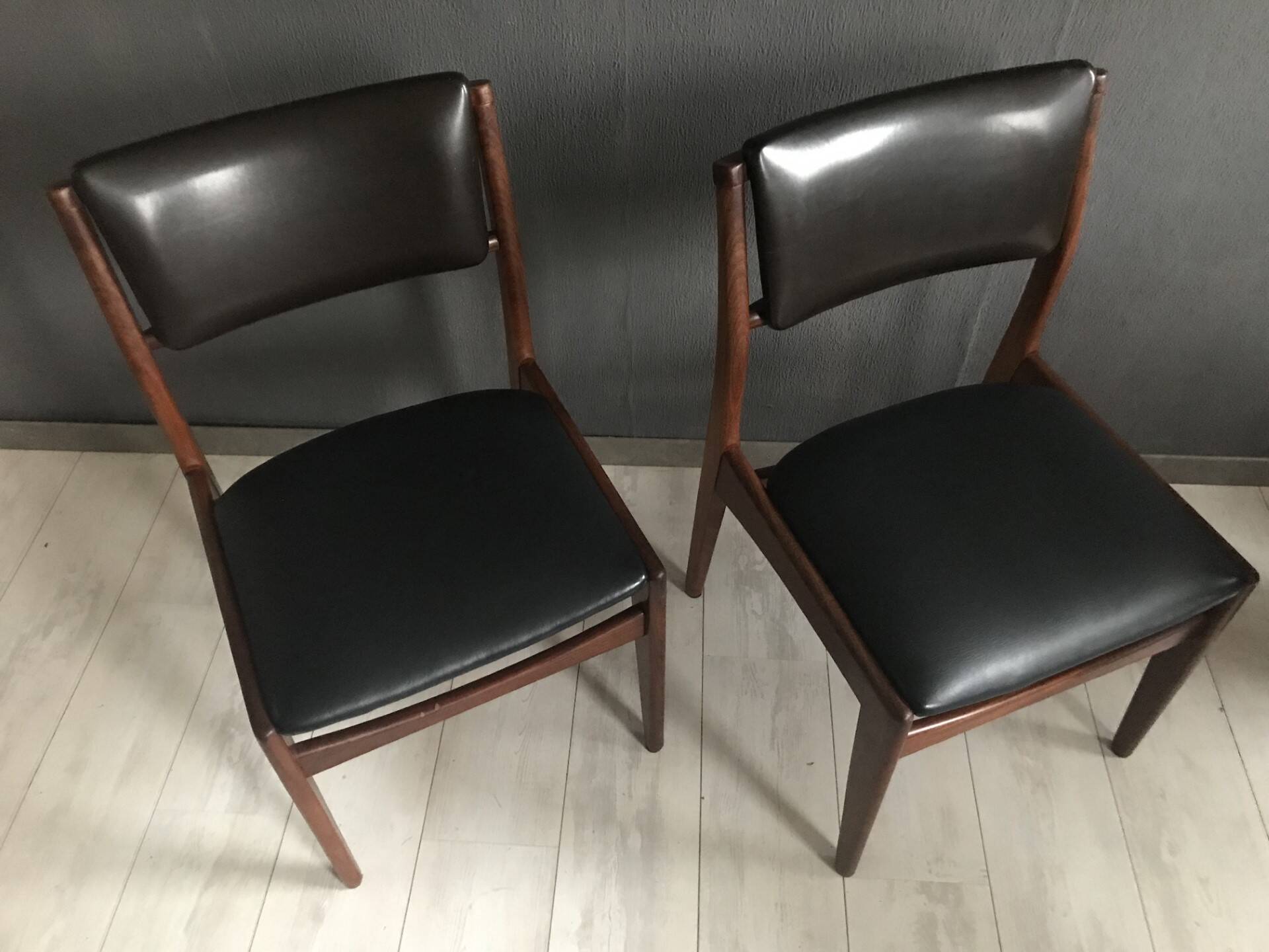 2 x vintage danish dining chairs