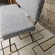 Banc, banquette vintage en tissu et métal style Knoll