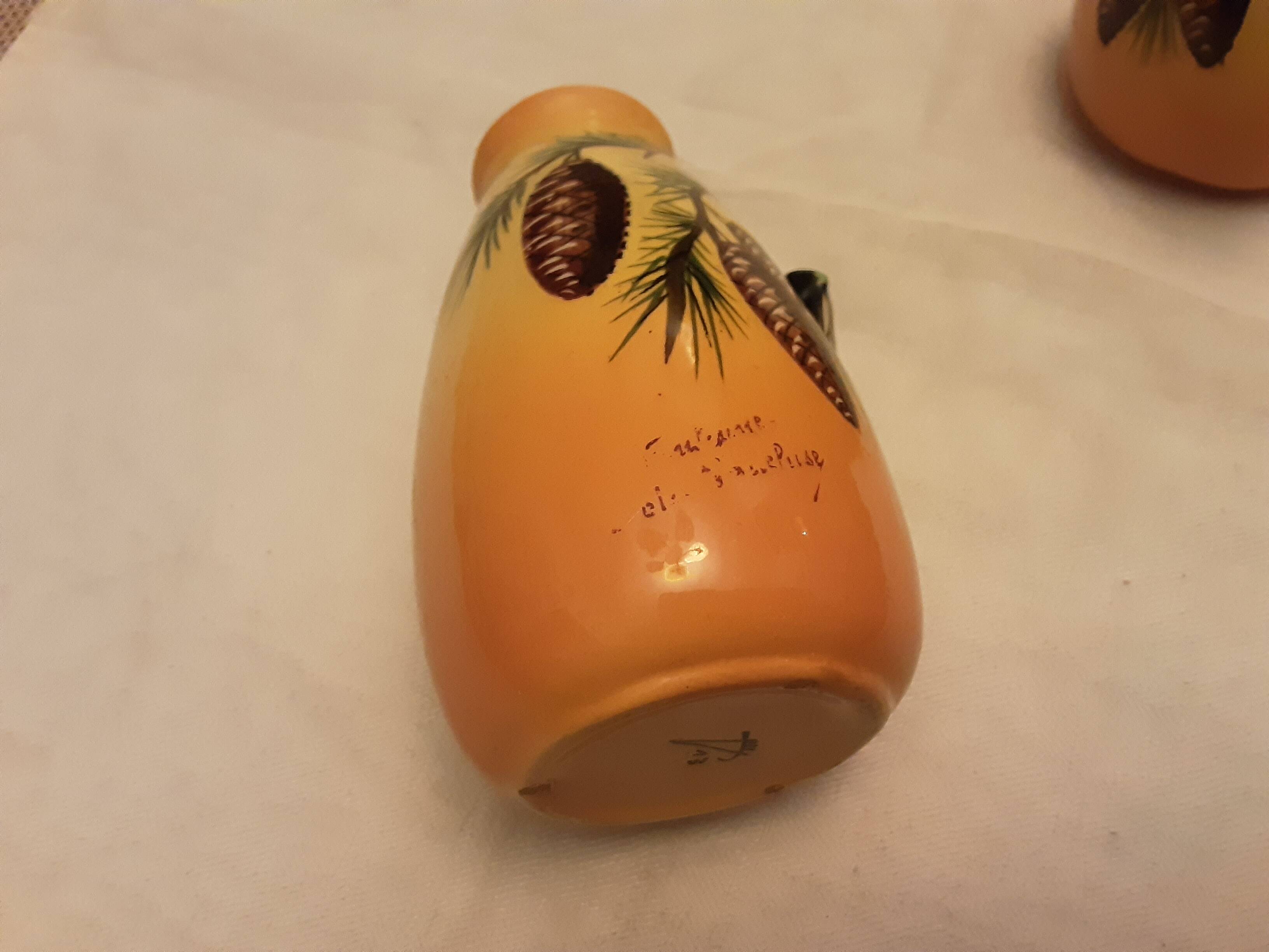 2 Vallauris ceramic vases signed Tess