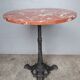 Table bistro period art Nouveau 1900 cast and marble