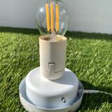 Lampe oeuf en verre blanc, 1970