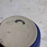 Terracota blue Mobach ceramic vase, Netherlands 1950