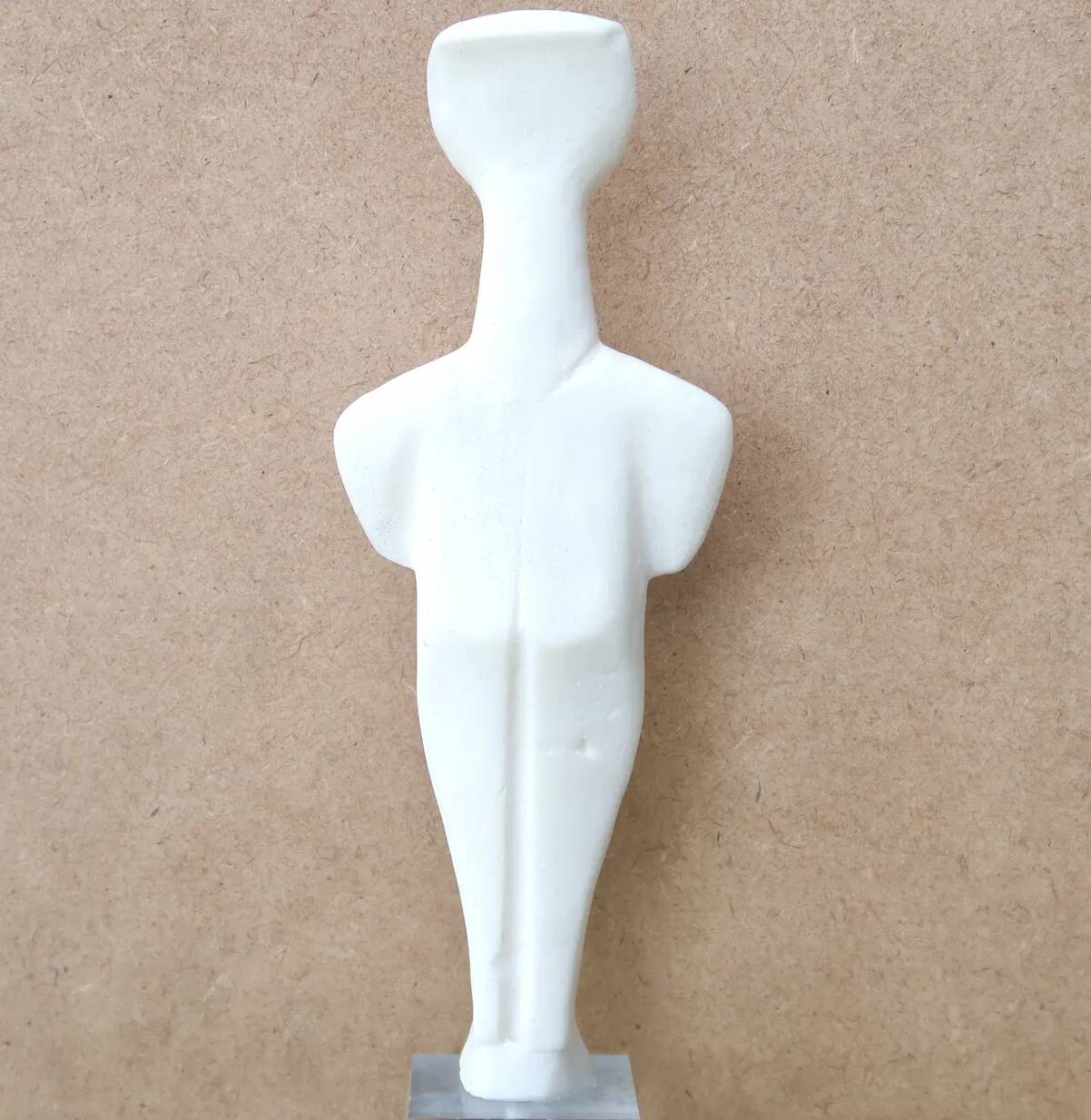 Greek Cycladic idol sculpture on base, 1970s