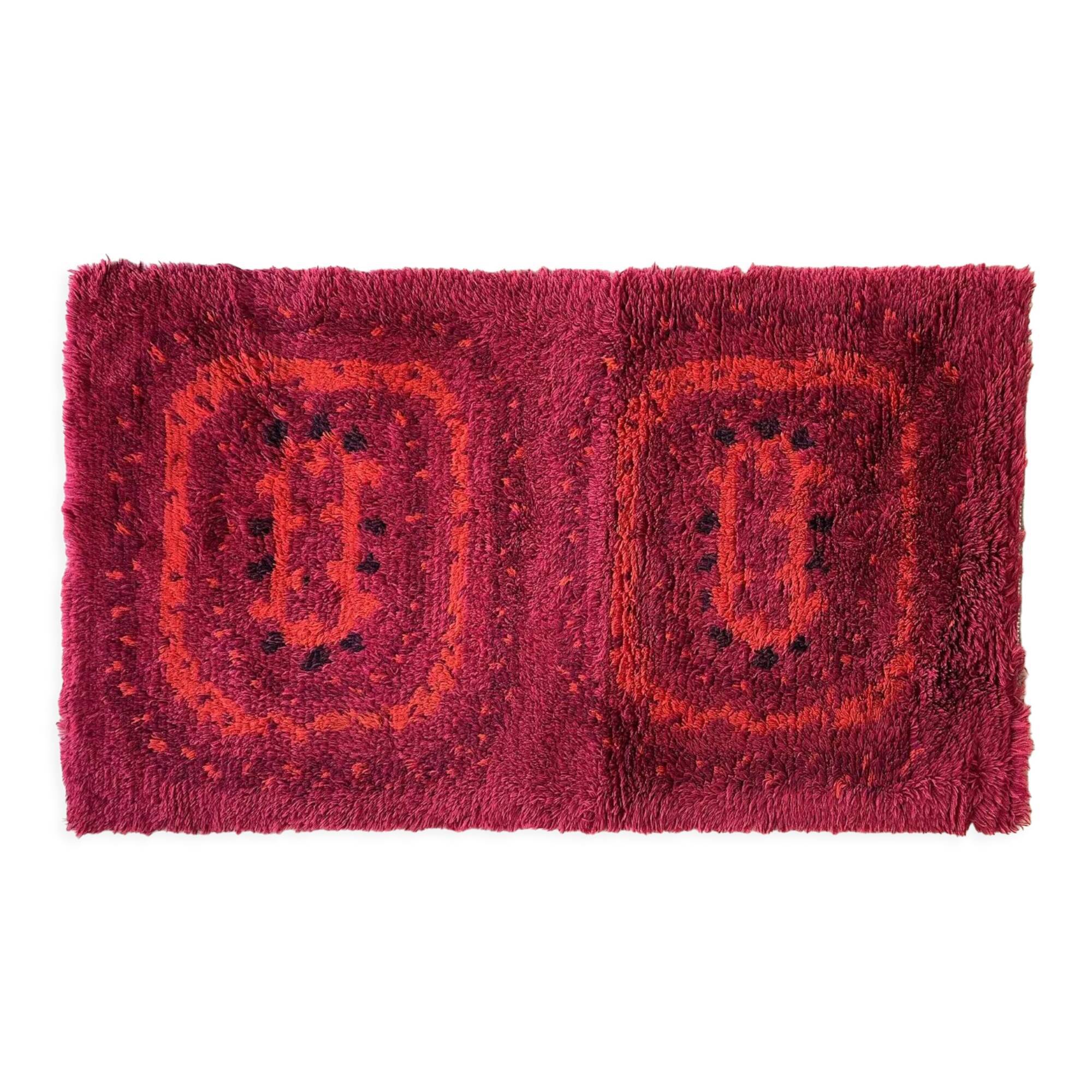 Mid century rya rug / carpet scandinavian design, vintage