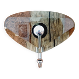 Smoked glass and chrome coat hooks