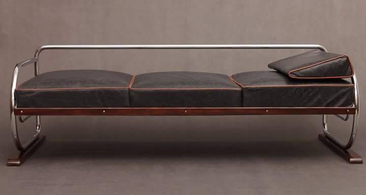 Canapé daybed by Hynek Gottwald, Czech Bauhaus 1940s