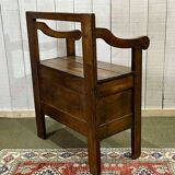 19th century fir fireplace bench