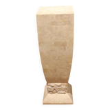 Vintage travertine stone column from the 1970s