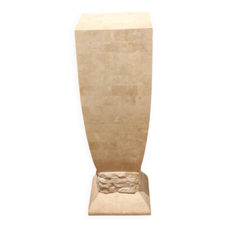 Vintage travertine stone column from the 1970s