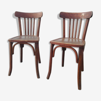 Paire de chaises bistrot Luterma années 40