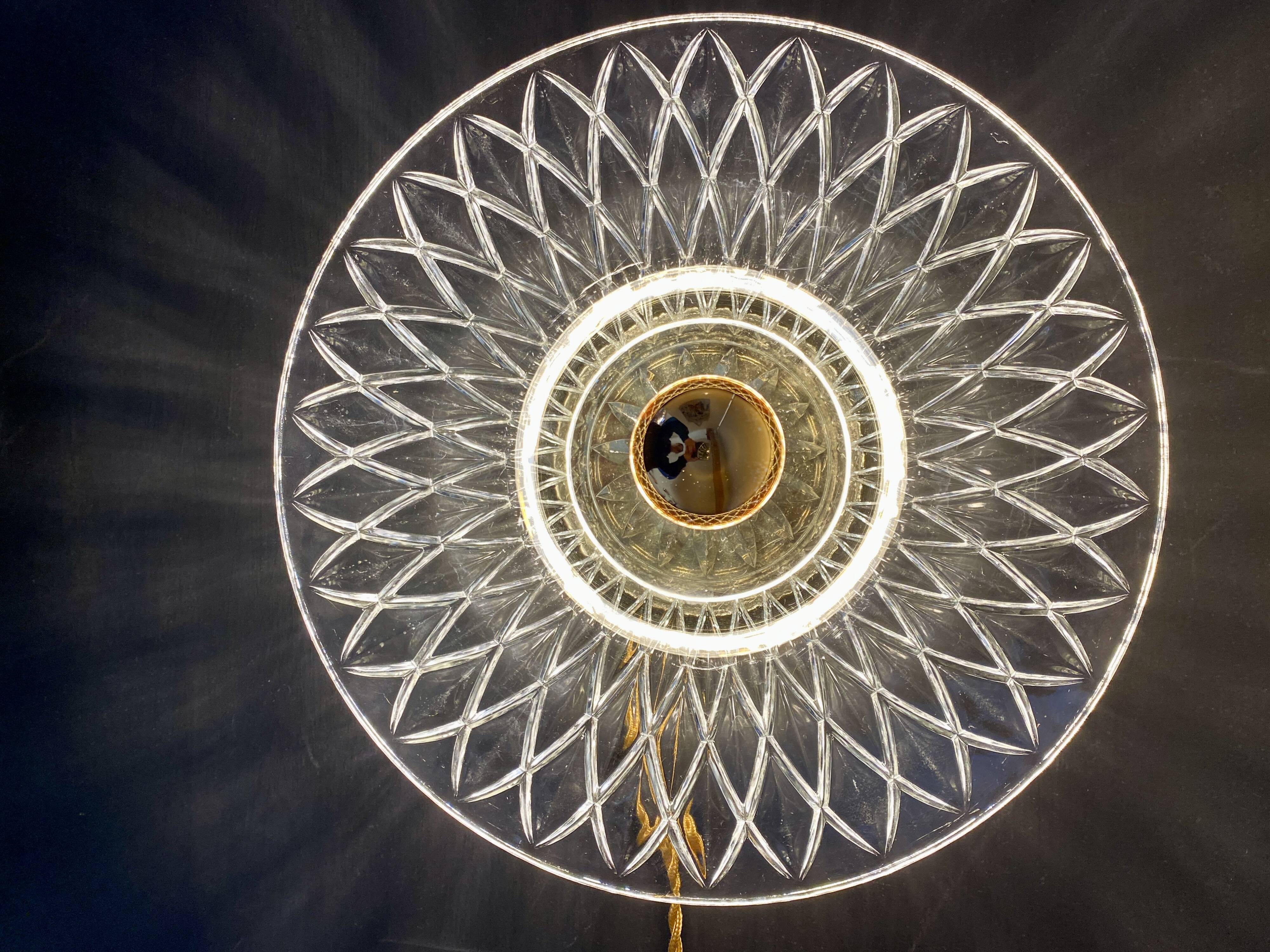Vintage lampshade in chiseled glass