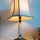 Bronze and alabaster foot lamp vintage art deco style