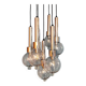 Suspension cascade chrome et verre