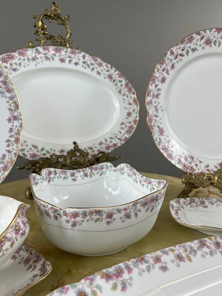 Pillivuyt & cie porcelain service 59 pieces, 19th century