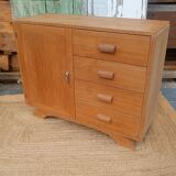 Vintage wooden sideboard – 4 drawers and cupboard