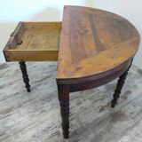 Old half moon table/console
