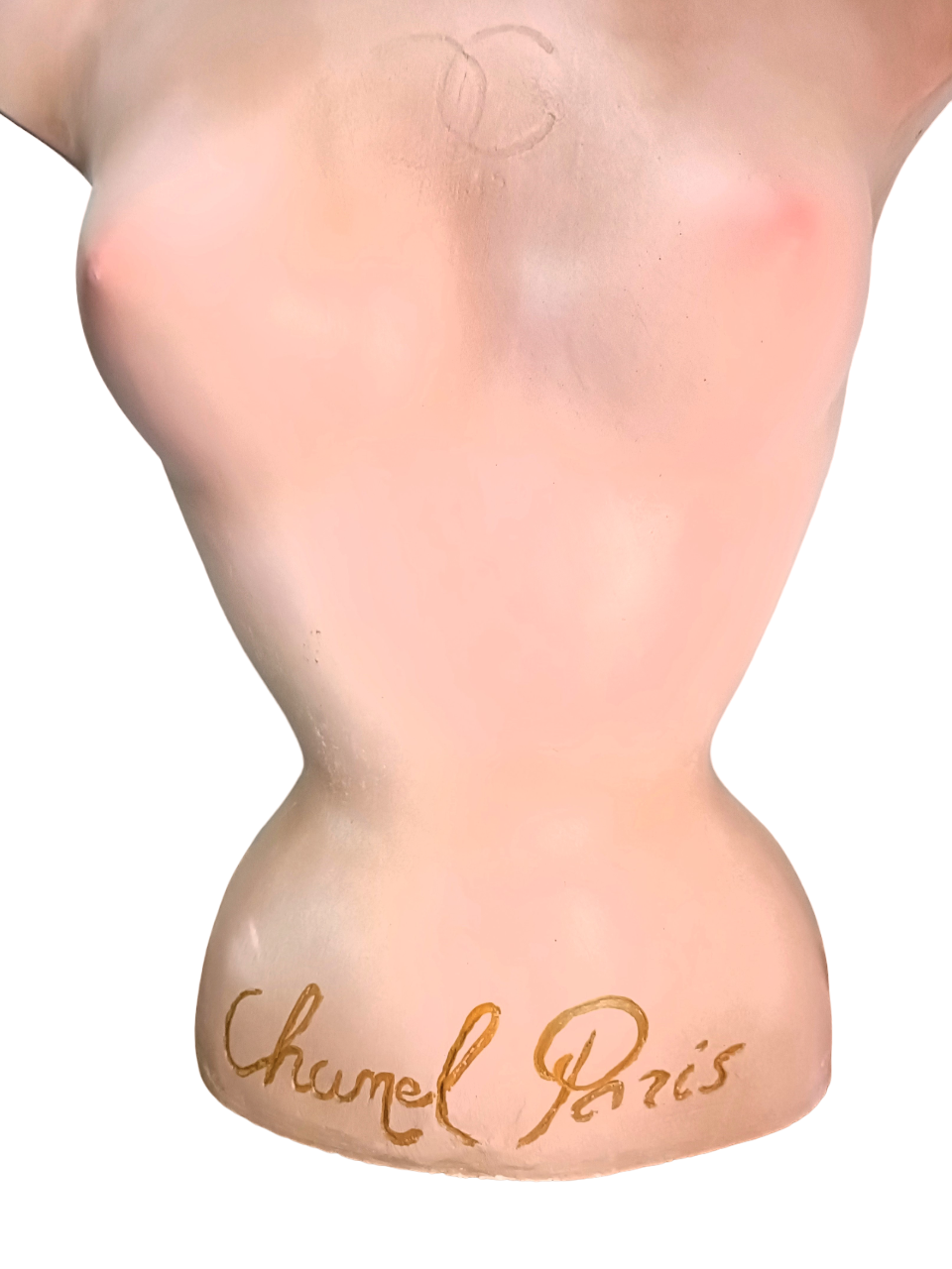 Chanel Paris – Grand buste de présentation en plâtre peint