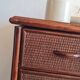 Commode en rotin vintage circa années 70