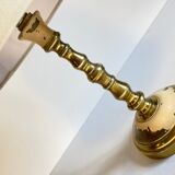 Solid brass lamp and fabric, 60s