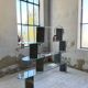 Roche Bobois stone and glass sculpture shelf 1970s