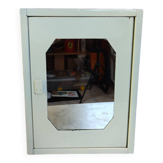 Sheet metal bathroom cabinet with mirror