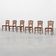 Set of 6 art nouveau dinner chairs in the manner of Victor Horta, Belgium