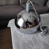 Magnificent vintage chrome pendant light