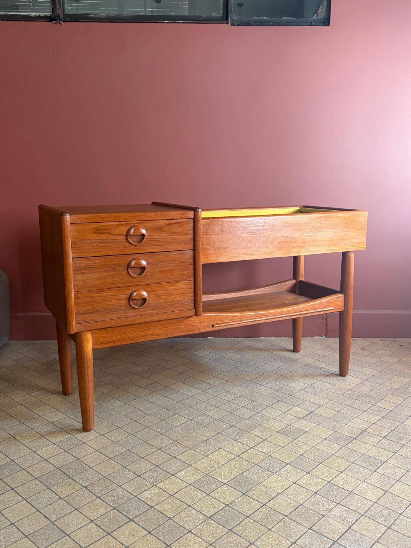 Teak console by Arne Wahl Iversen