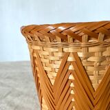 Vintage bamboo flowerpot
