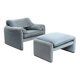 Fauteuil et ottoman Maralunga Vico Magistretti par Cassina, 1990