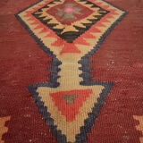 Vintage Persian Kilim Rug, Handwoven Flat-woven Carpet Area Rug- 175x295cm