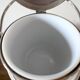 Sheffield Silver Ice Bucket in silver metal with hinged lid
