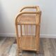 70s bamboo rattan side table