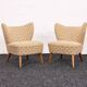 Swedish lounge sofa & cocktail chair set, 1950s – curved wingback