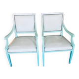 2 fauteuils faits et peints à la main de Gilles Nouailhac