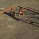Pair of cherry farm benches
