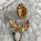 Brass flower patère