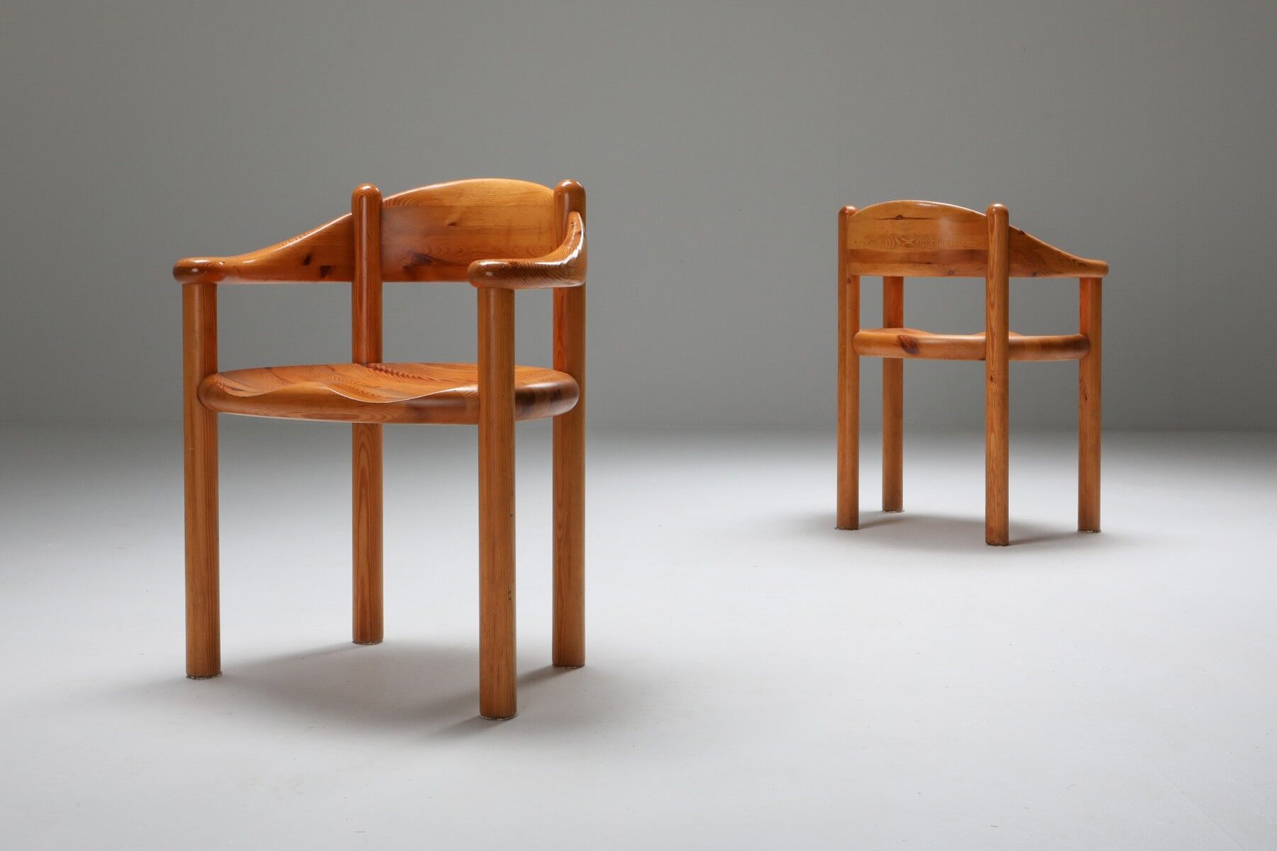 Rainer Daumiller pine chairs 1970
