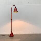 Mid-century leather floor lamp by Jacques Adnet for Valenti, Spain, 1960s.